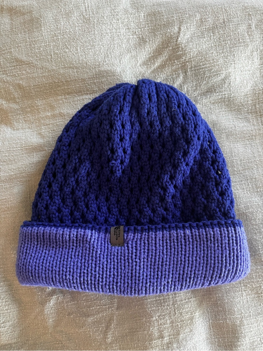 The North Face Shinsky Beanie Knit Winter Hat Blue Purple OS - Picture 3 of 6